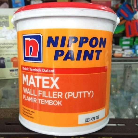 Nippon Paint Matex Wall Filler Putty - Dempul Matex  - Kemasan 4kg atau 1 galon