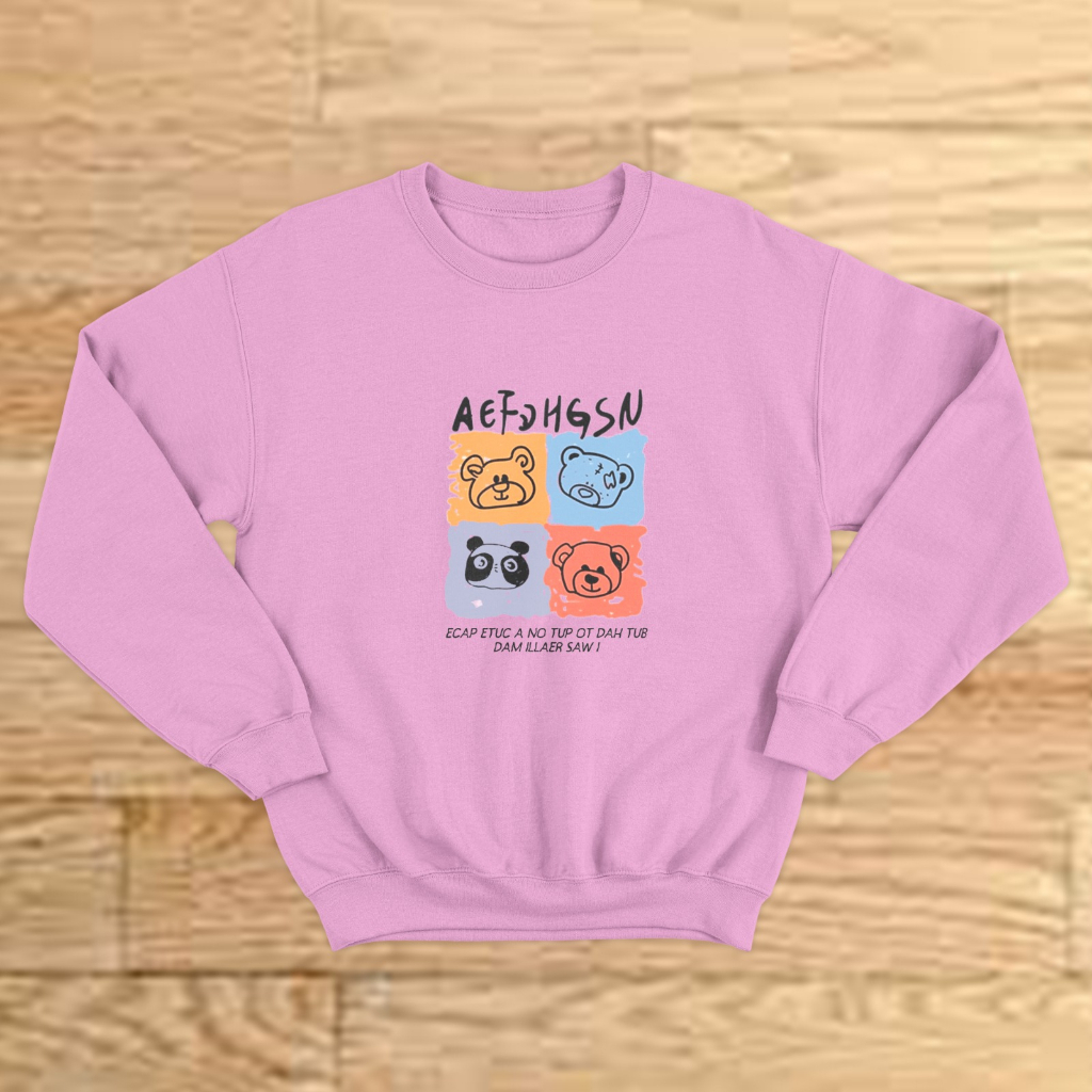 CREWNECK SWEATER AEF HGSN WANITA TEBAL LEMBUT ONE SIZE FIT L / SWEATER WANITA TEBAL