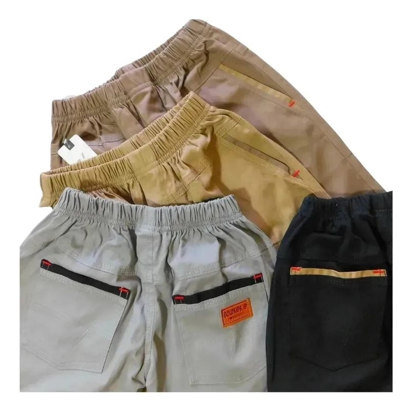 Celana Chinos Anak Laki Laki Panjang Premium Bahan Strech Melar Regular Slim Usia 8 9 10 11 12 13 Tahun