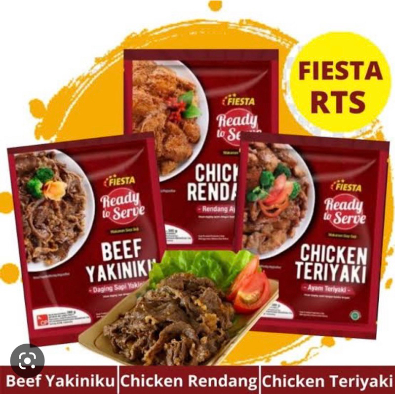 Fiesta Ready to Serve Chicken Teriyaki / Beef yakiniku / Beef Rendang