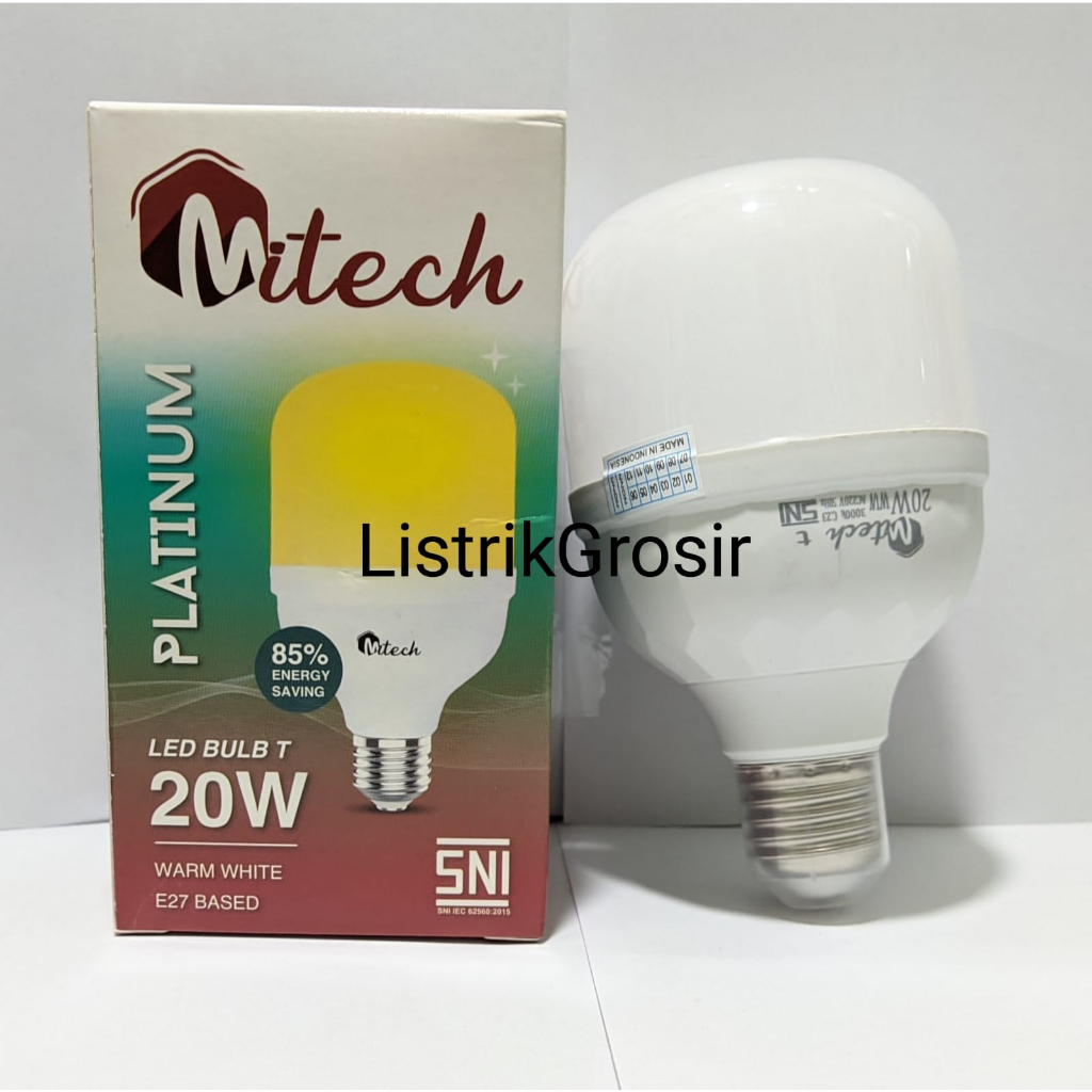 Kuning / Warm White Lampu Led MITECH 20w Kapsul 20watt WarmWhite