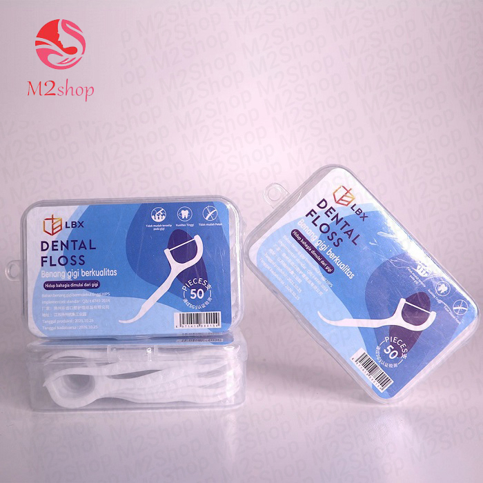 Tusuk Gigi Dental Floss isi 50 pcs/box Benang Tusuk Gigi