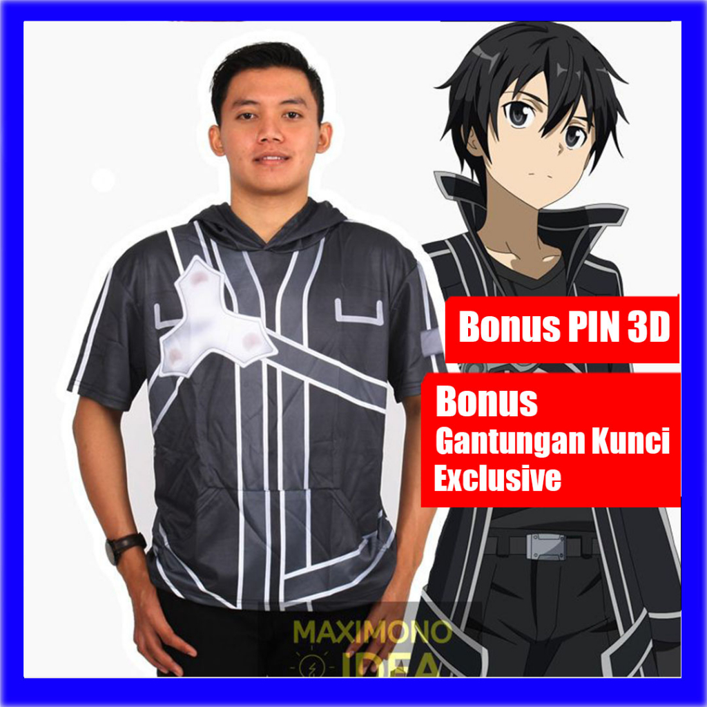 Kaos Anime Sword Art Online SAO Kirito