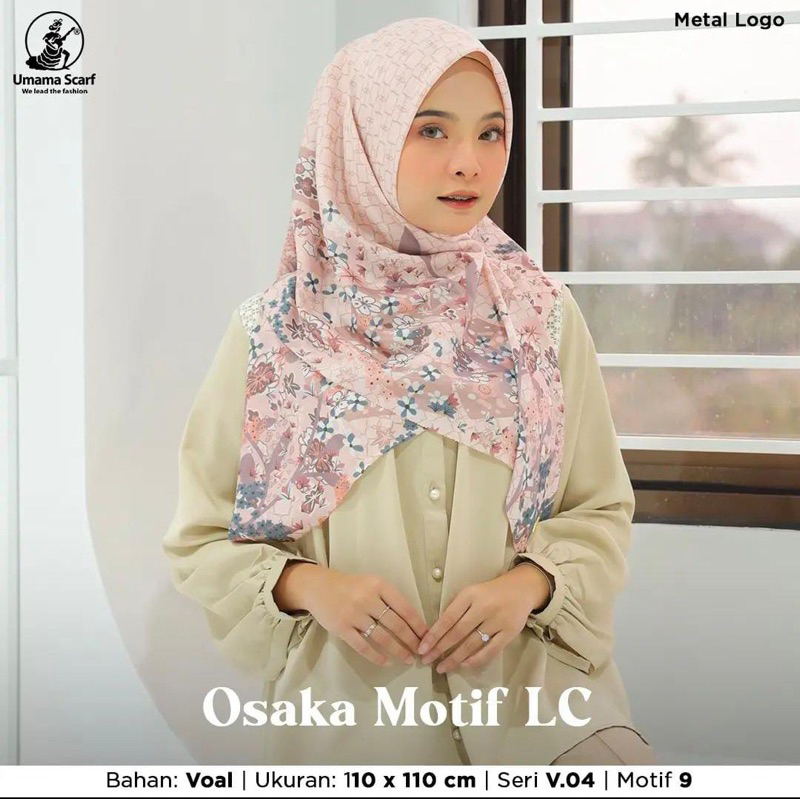 (PART 1) HIJAB SEGIEMPAT VOAL OSAKA MOTIF LC METAL LOGO V.08
