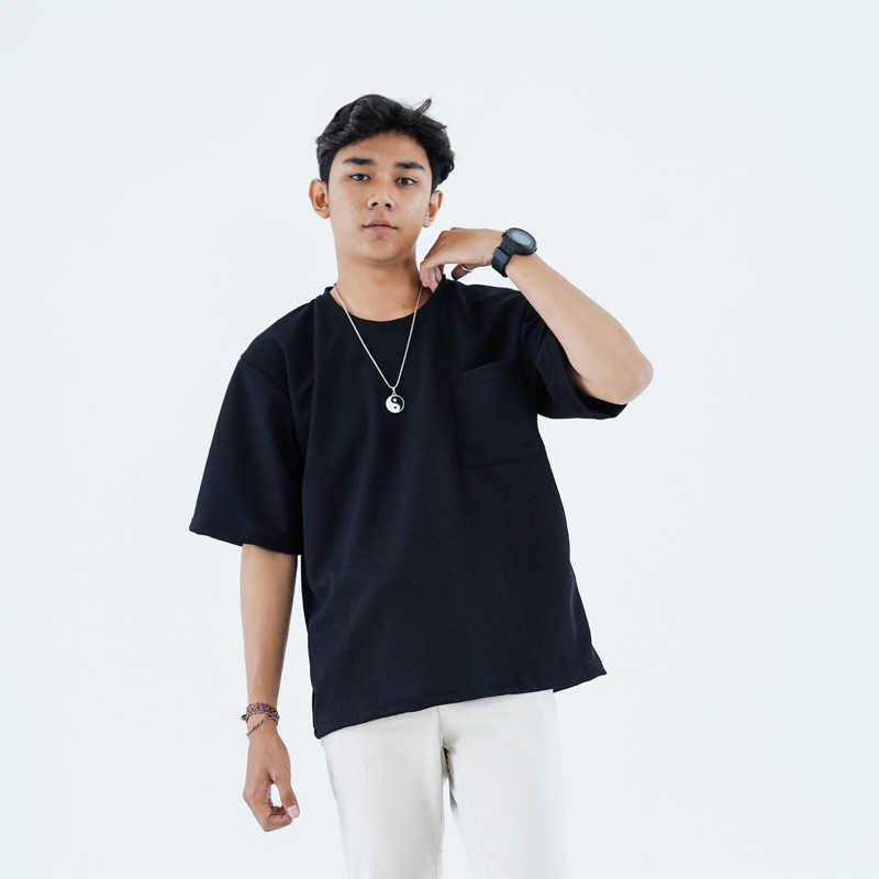 [N01171] T-shirt OVERSIZED Wafle Basic Motif
