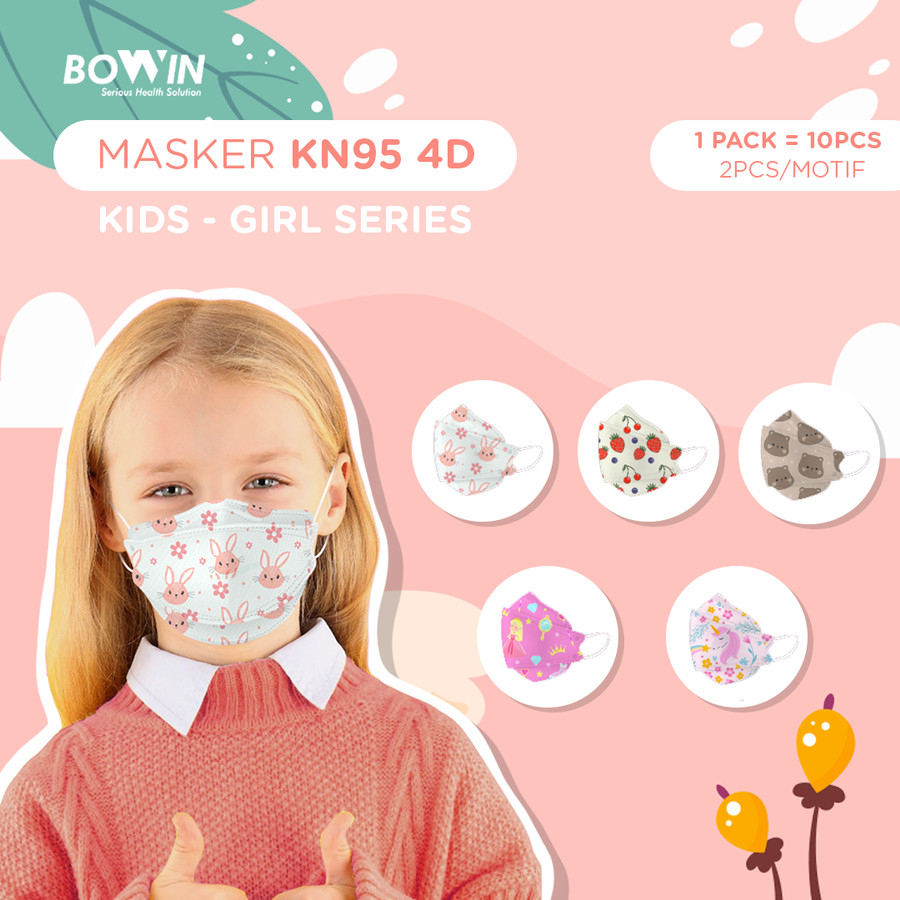 Bowin Masker KN95-(Masker Kesehatan/ Masker Anak /Masker Polusi /Masker Medis) KIDS Series