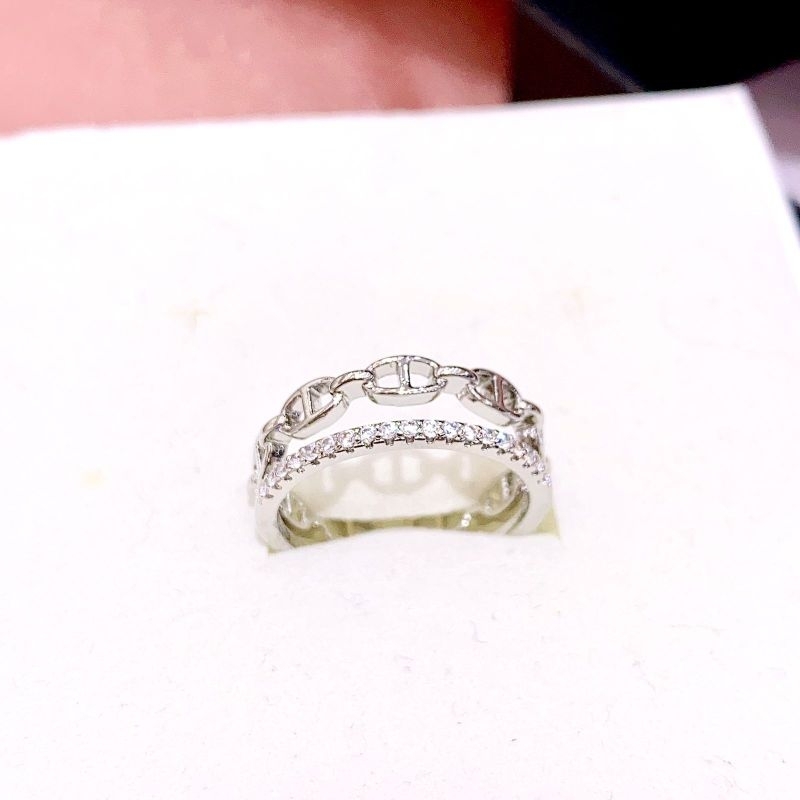 Cincin Zircon Mata Kilau Mirip emas asli mata tanam Free size Bisa setel Size sesuai jari Premium Quality Ring Swarovsky Mata kilau Anti karat CZ02