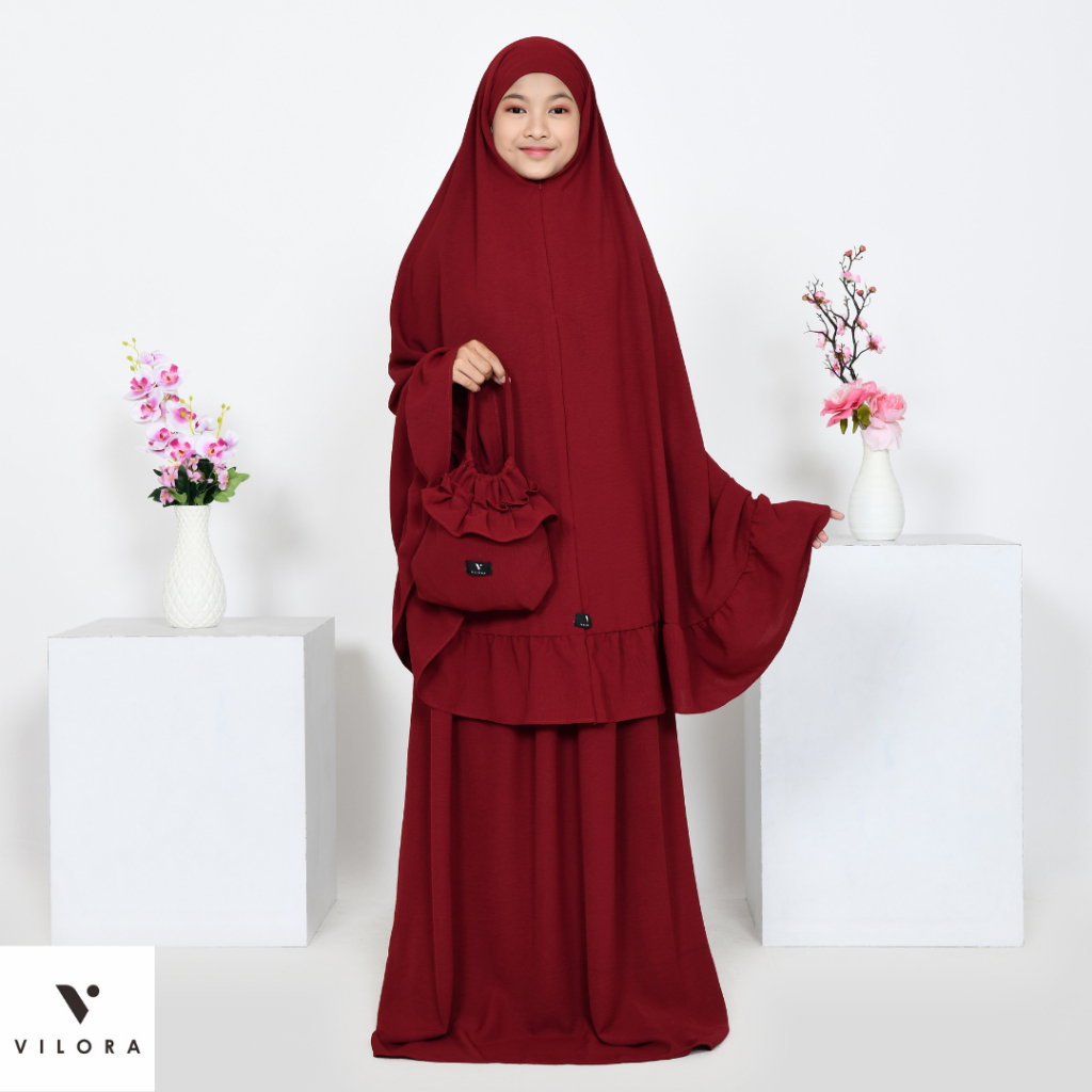 Vilora - Mukena Dewasa Crinkle Airflow Premium 3in1 (Vania Prayer Set)