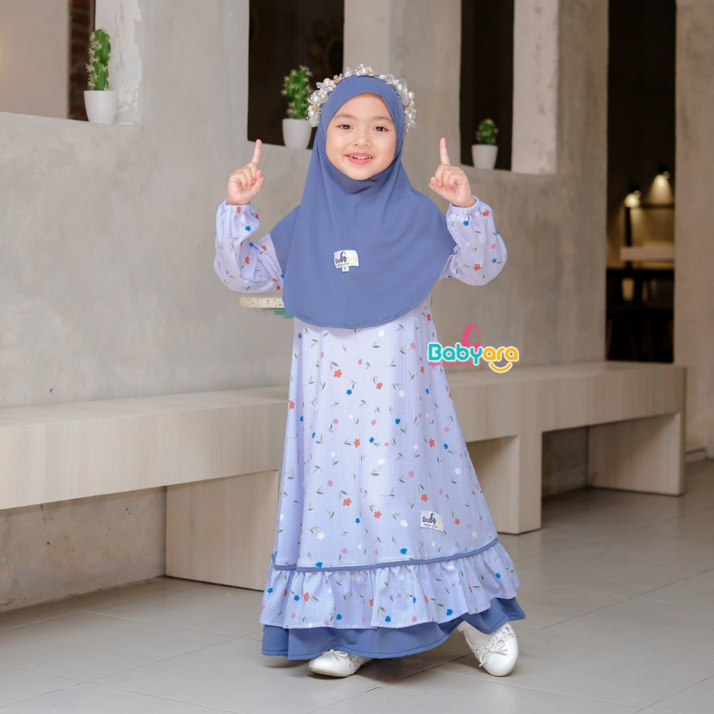 Gamis Raflecia/ Gamis Anak set hijab 1-11 tahun