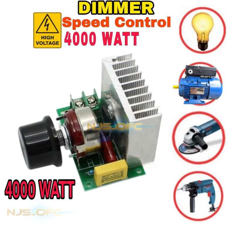 SCR 4000W 220V AC dimmer speed controller motor pengatur kecepatan dinamo gerinda bor