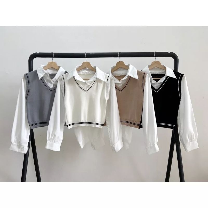Noona 2in1 Longsleeve Vest Blouse