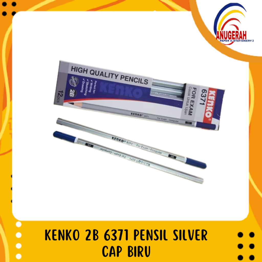 

KENKO 2B 6371 PENSIL SILVER CAP BIRU (LSN)