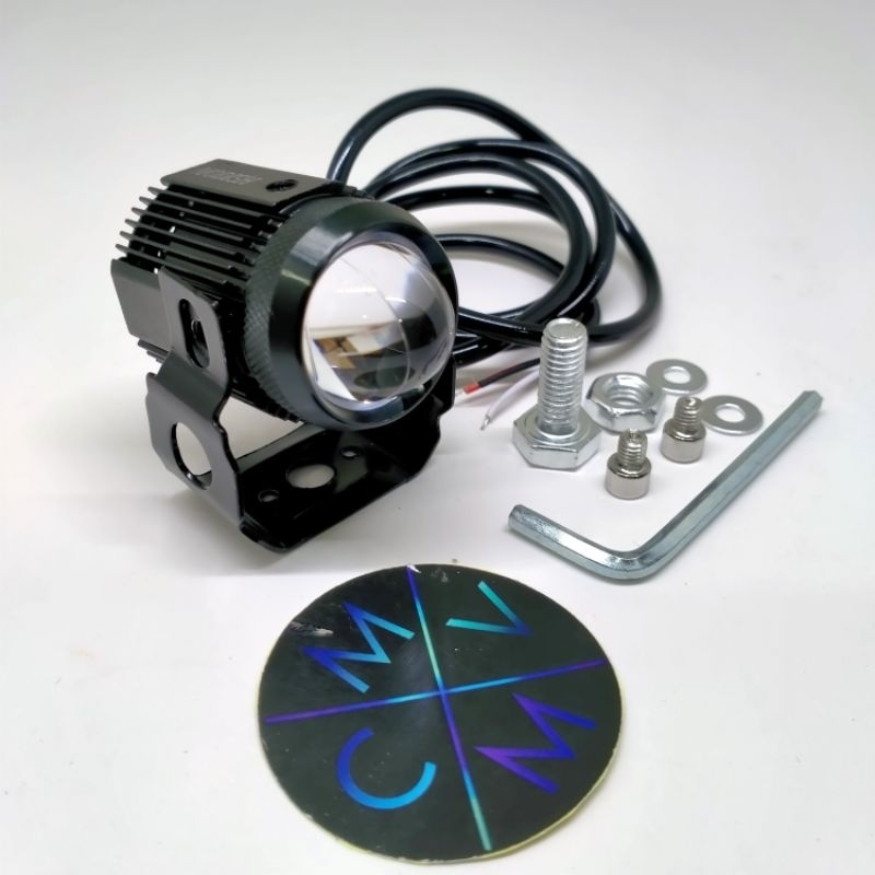 LAMPU SOROT MOTOR D2 AT2 LASER MINI DRIVING GRADE A / lampu tembak LED CREE MINI DRIVING 2IN1 WHITE WHITE