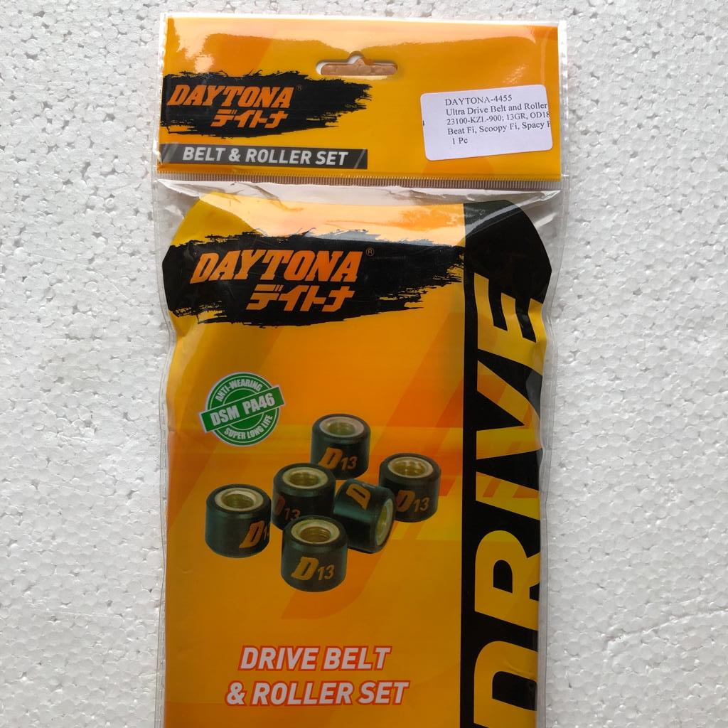 Vanbelt V-Belt set + Roller Setandar Daytona Racing Japan untuk motor Beat fi/ Scoopy fi/ Vario110 f
