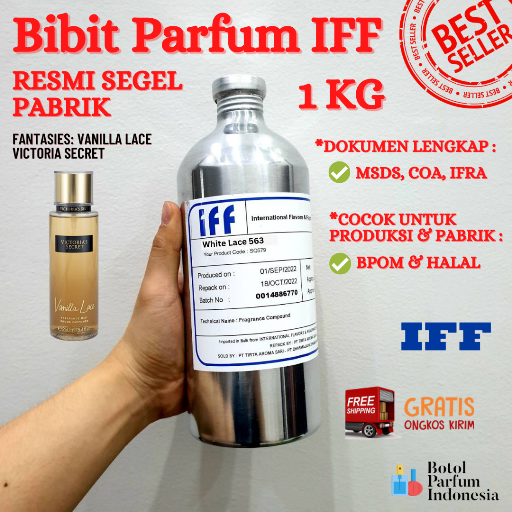BIBIT PARFUM SEGEL White Lace 563 BY IFF MURNI 100% - MSDS COA IFRA