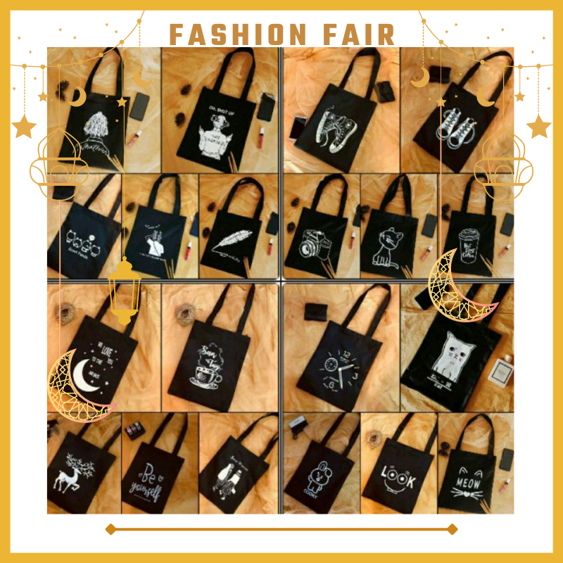 Fashion Fair - (A) TOTE BAG PAKAI PEREKAT KPOP TERMURAH TOTEBAG CANTIK TAS WANITA