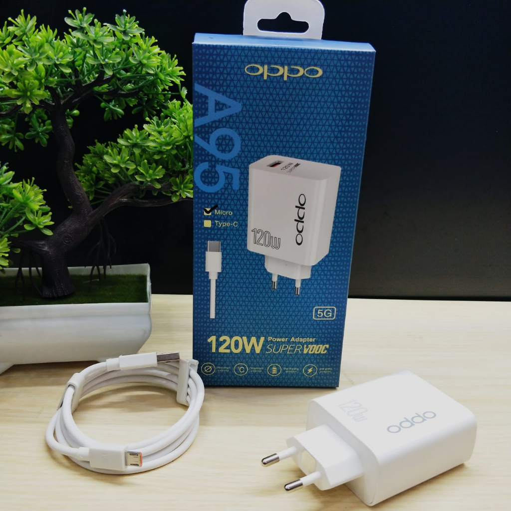 CHARGER OPPO A95 SUPERVOOC 120W FAST CHARGING MICRO TYPE C PROMO SEN
