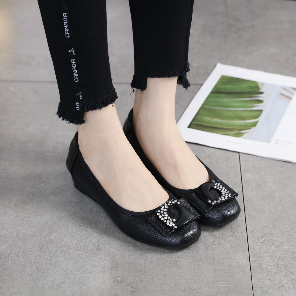 GSW Sepatu flatshoes wanita kerja Import wedges kerja wanita ( G3201 ) sepatu kerja wanita