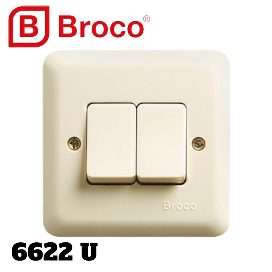 Saklar Engkel / Seri / Stop Kontak IB Broco New Gee Urea Krem