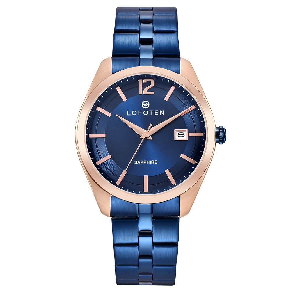 F-8106M&L Stainless Steel - Kaca Sapphire CASE WIDTH  40mm/30mm Jam Tangan Couple Lofoten