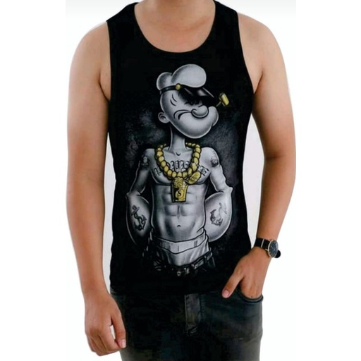 Kaos dalam Pria gambar atau Singlet sablon