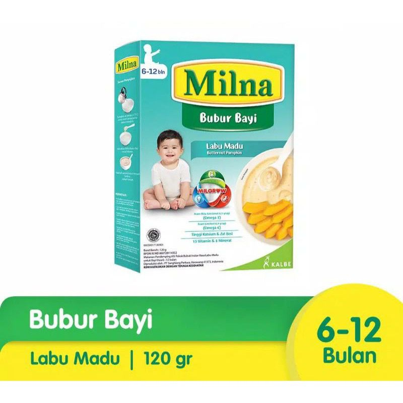 Milna Bubur Regular 6+ Labu Madu 120gr / Bubur Anak Bayi