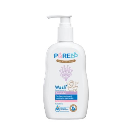 PURE BABY / BB WASH 230ml - Sabun Mandi Cair Bayi / Anak 230 ml / 2 IN 1