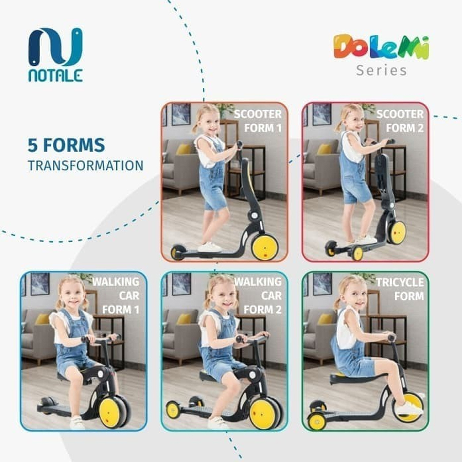 Notale Dolemi Skuter Anak bebehoo Series 5in1 Kids Scooter Sepeda Anak Balance Bike Sepeda Roda Tiga