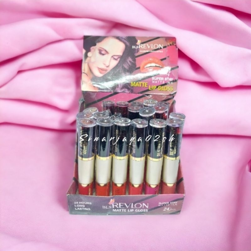 (harga 1lsn isi 12pcs) LIP TINT &amp; LIP GLOSS 2IN1 REVLON NO NO:081 PER 12 PCS