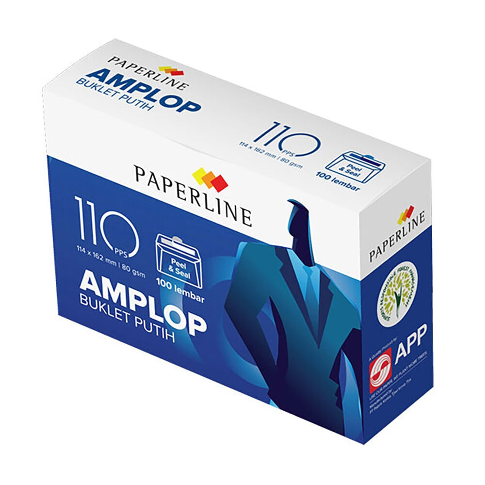 

AMPLOP PAPERLINE NO 110 / AMPLOP PUTIH / AMPLOP UANG / AMPLOP SURAT
