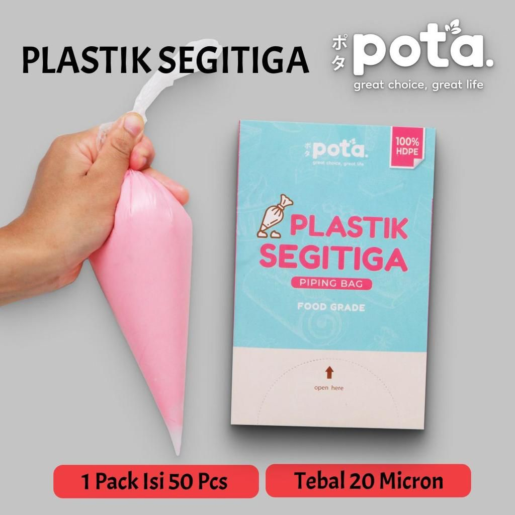 Plastik Segitiga / Plastik Papping Piping Bening Berkualitas isi 50pcs