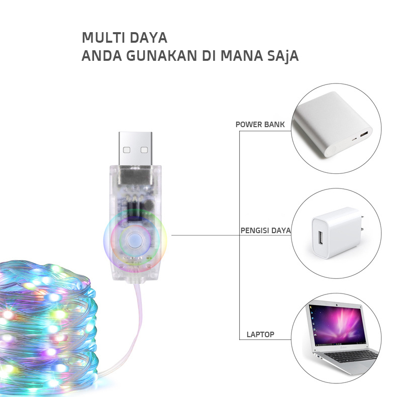 Lampu LED Symphony RGB Lampu String Smart 28Tombol Bluetooth Bisa Di Atur Di Aplikasi Ponsel