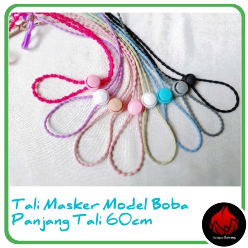Strap Masker Boba Tali Masker Boba Panjang Tali 60cm. Strap Masker Elegant Strap Masker Wanita Tali 