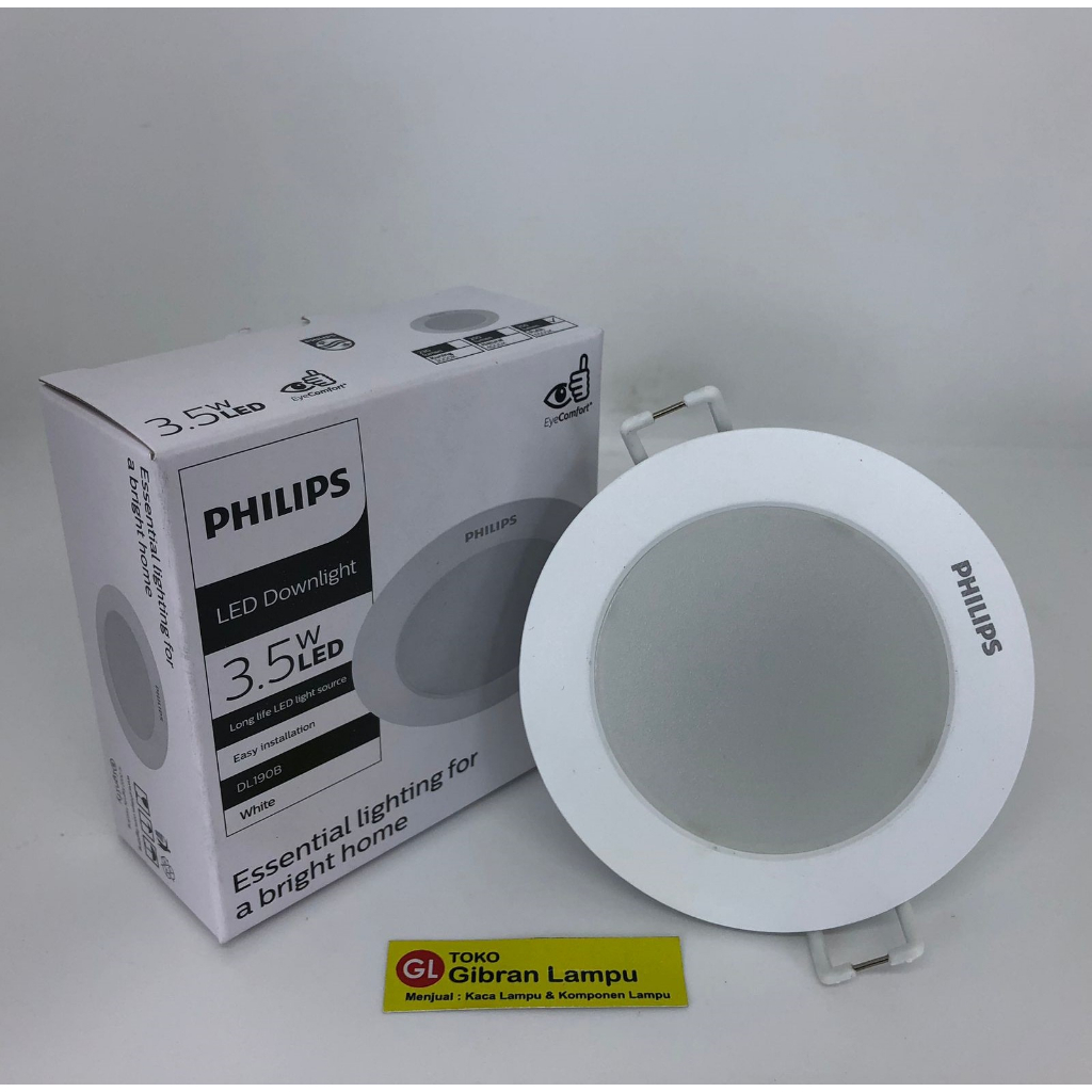 Lampu LED Downlight Panel Philips Essential White 3,5w 7w 10w - LED Plafon IB Philips All Varian Watt DL190B