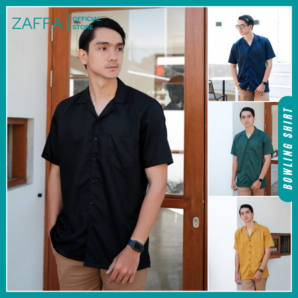 Zaffa Kemeja Pria Lengan Pendek - Bowling Shirt Toyobo