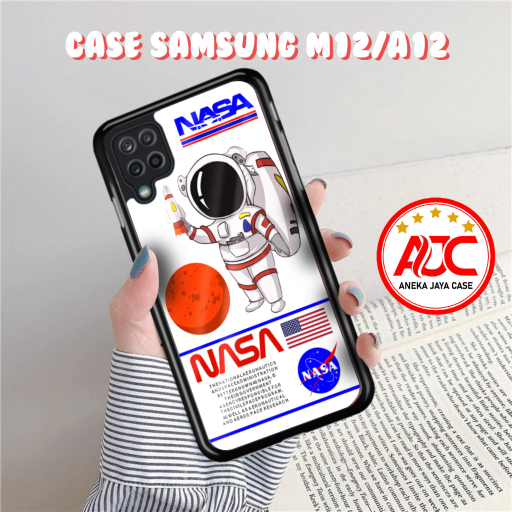 Case SAMSUNG M12 /A12 Casing SAMSUNG M12 /A12 Case NASA ASTRO Casing Promo Terlaris Karakter 2023 Ca