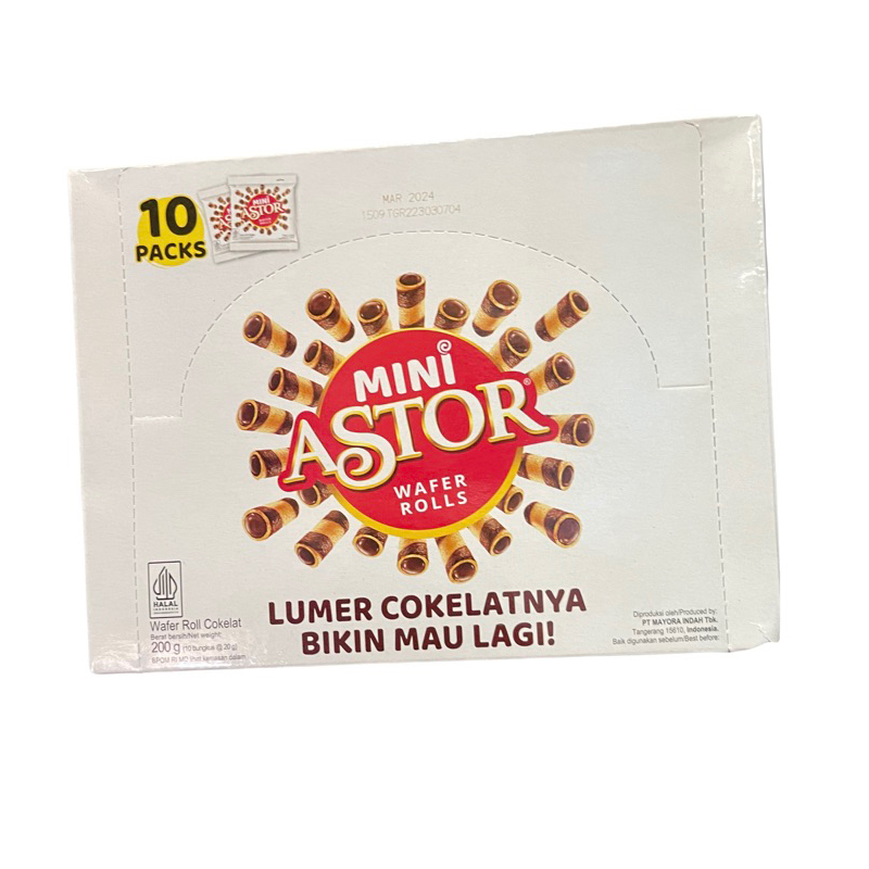 

Mini Astor Wafer Roll 200 Gr Isi 10 Bungkus