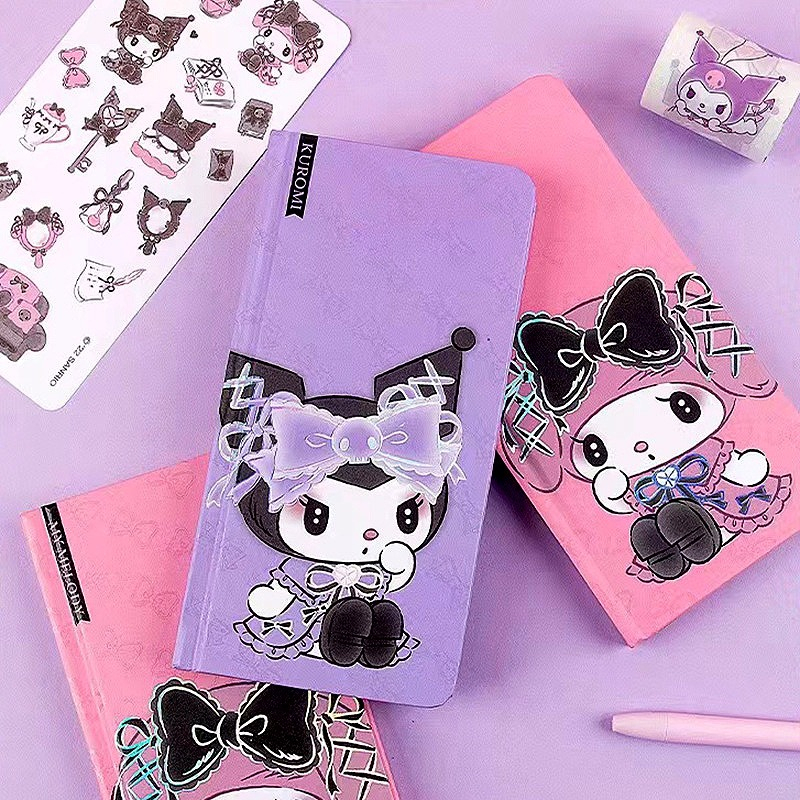 

WEEKLY PLANER MEMO BUKU TULIS DIARY JOURNALING ISI 96 LEMBAR MOTIF KUROMI MIDNIGHT MY MELODY PINK