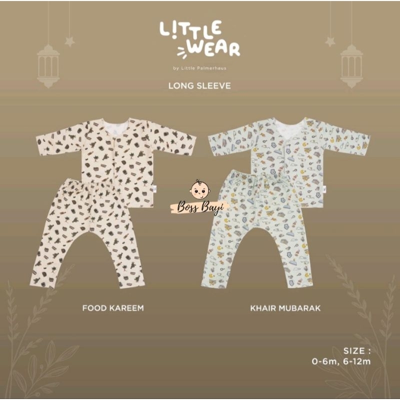 LITTLE WEAR Long Sleeve by Little Palmerhaus - Setelan Panjang Kancing Depan Bayi