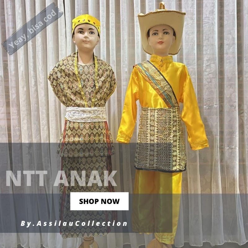 Baju Adat Anak Nusa Tenggara Timur/NTT Satuan (Laki/Cewek)