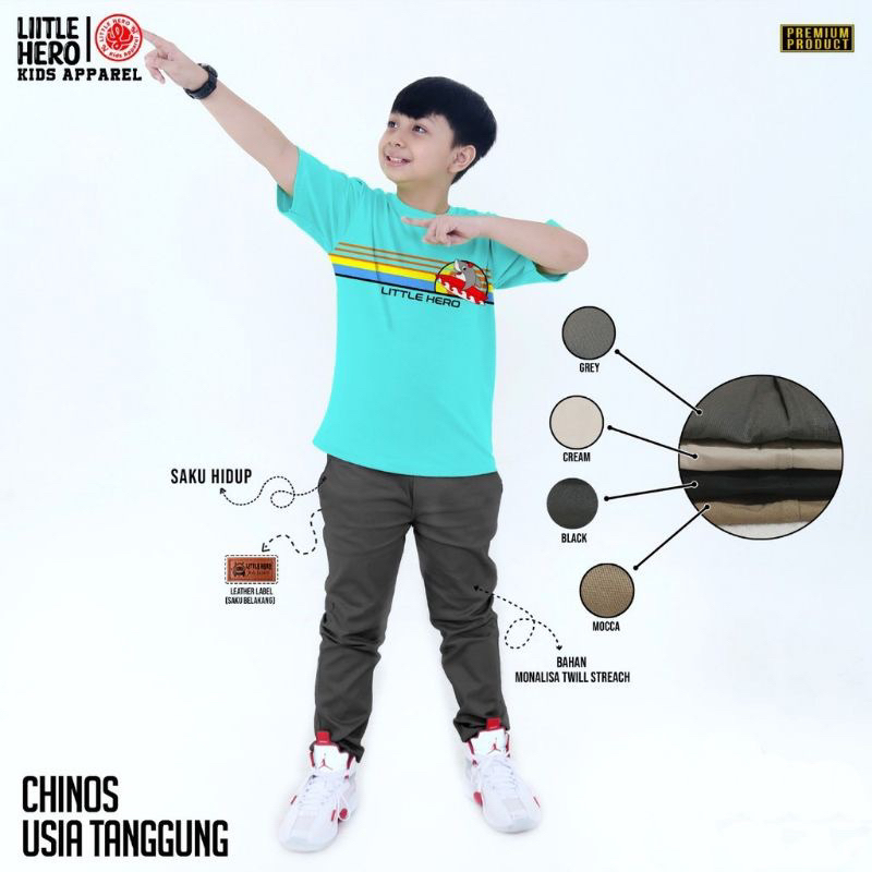 Ecer pilih warna 1-13th celana chino anak panjang laki-laki terlaris chinos slim fit