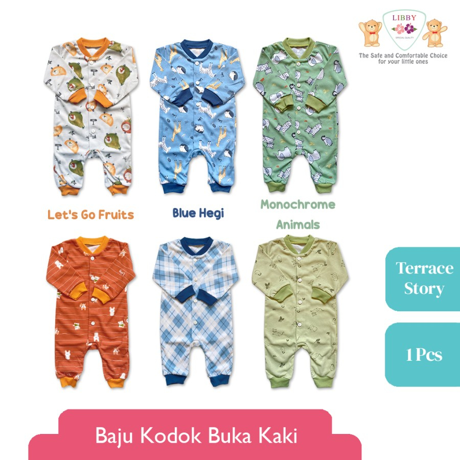 (ECER) Libby Baju KODOK Panjang 0-6 bulan / Sleepsuit