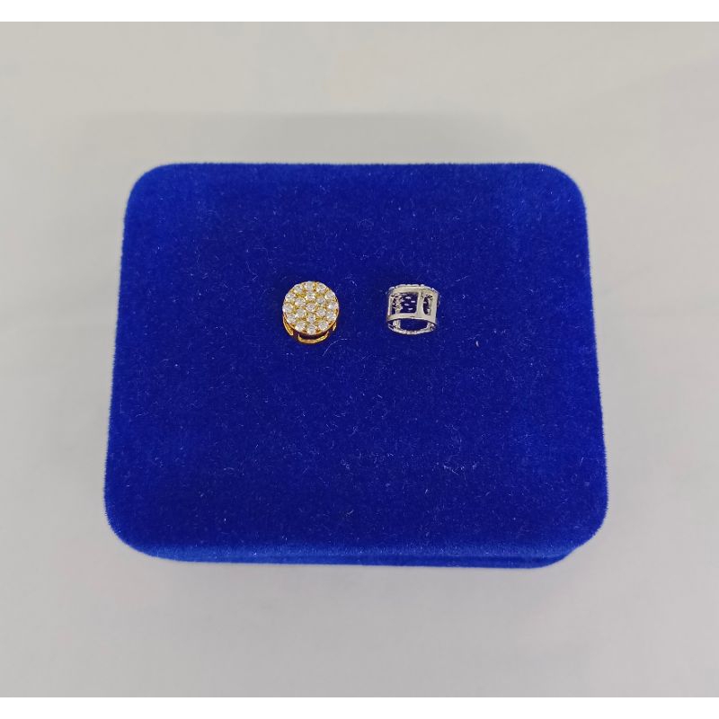 liontin tusuk pipih corr mp besar &amp;kecil / liontin perak asli silver 925 lapis emas/ liontin fashion terbaru