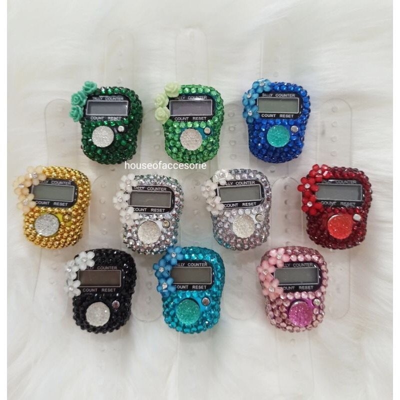 Tasbih digital blink swarovski kristal souvenir cantik umrih haji/ tasbih blink