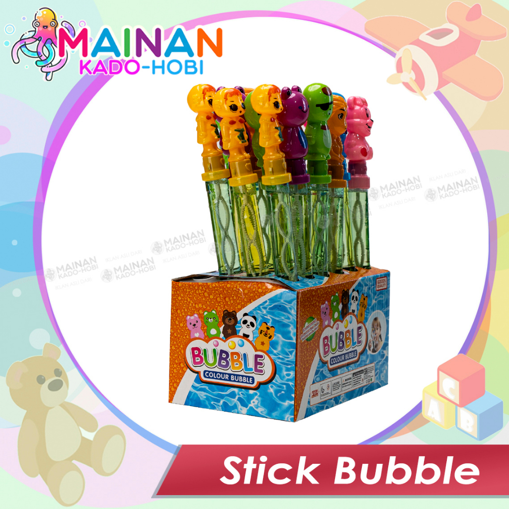 MAINAN EDUKASI ANAK STICK BUBBLE KARAKTER TONGKAT GELEMBUNG BUSA SABUN