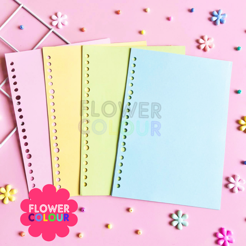 

LOOSE LEAF WARNA RAINBOW A5 B5 POLOS ISI BINDER B5 WARNA/ ISI REFILL KERTAS LOOSE LEAF BINDER
