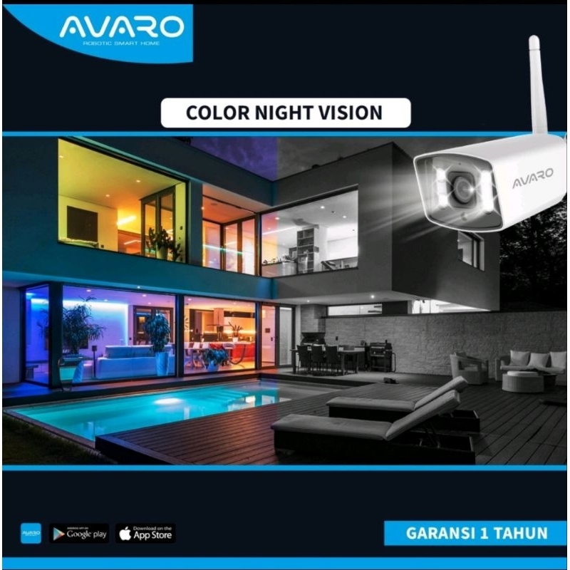 AVARO WiFi Smart IP Camera 4MP Outdoor Garansi Resmi