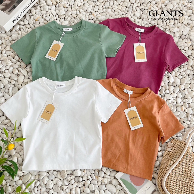 KAOS GIANTS BASIC/GIANTS STUDIO CROP TOP ROUNDNECK IMPORT BANGKOK (BJGB88)