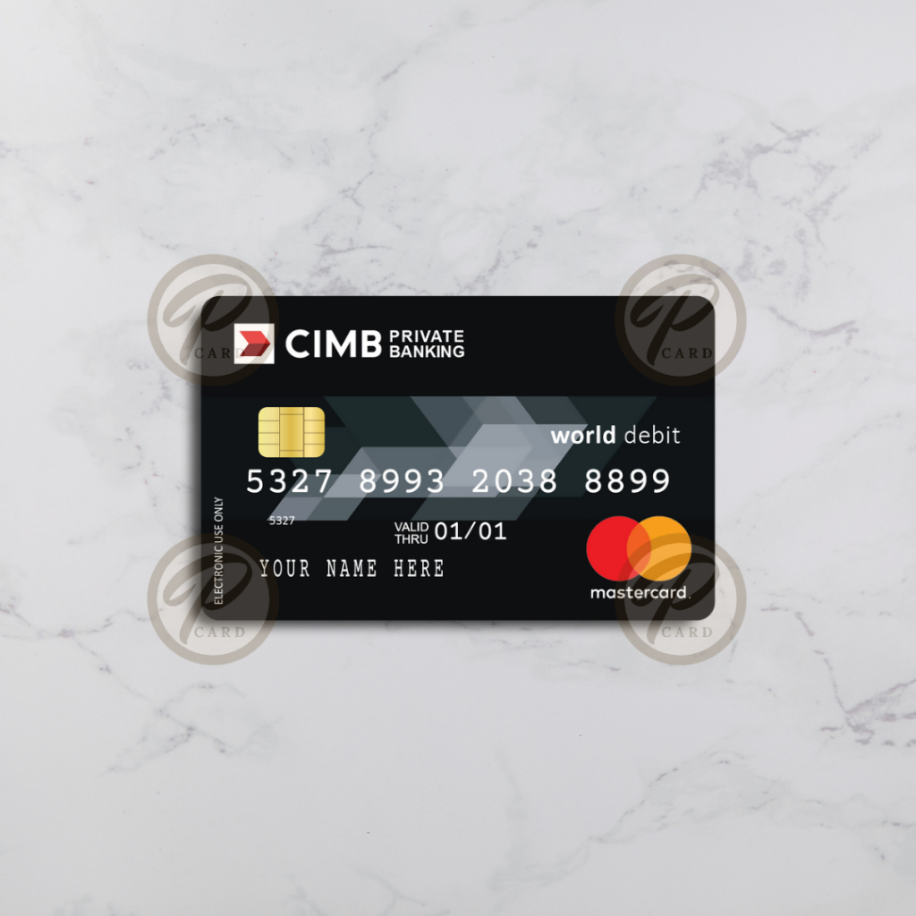 [FAKE] CIMB PRIVATE BANKING - Card Cover Skin Sticker - PLIATA Stiker Kartu ATM, E-Money, E-Toll