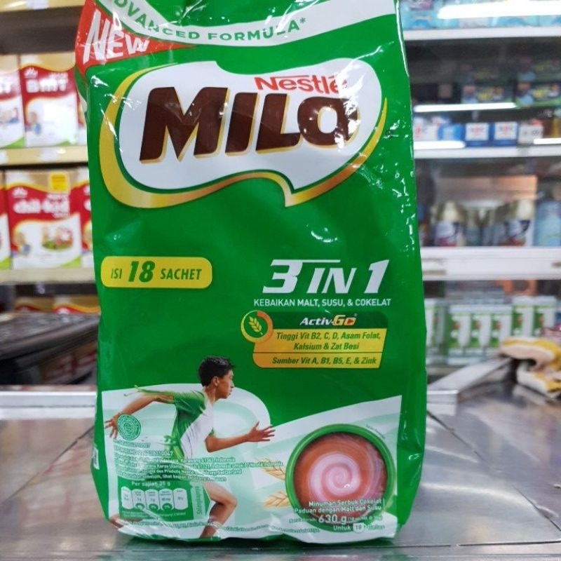 

Milo Activ-Go 3in1 Bag 630g (18 Sachet @ 35g)